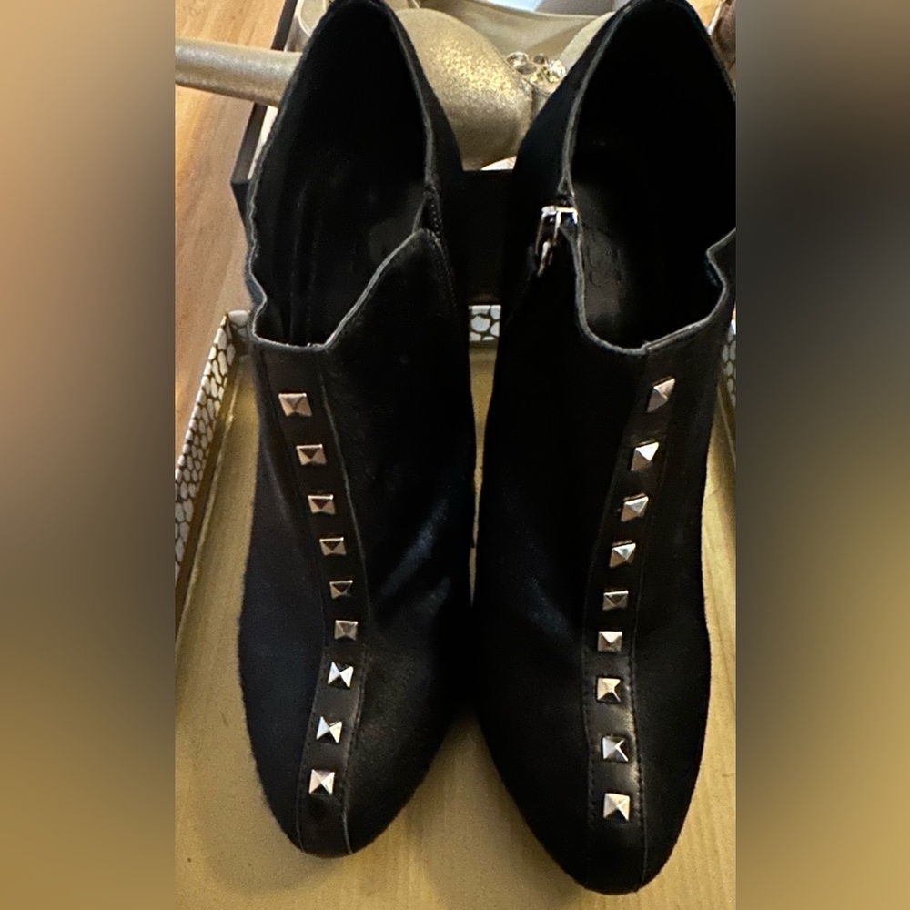 ABS black studded booties.